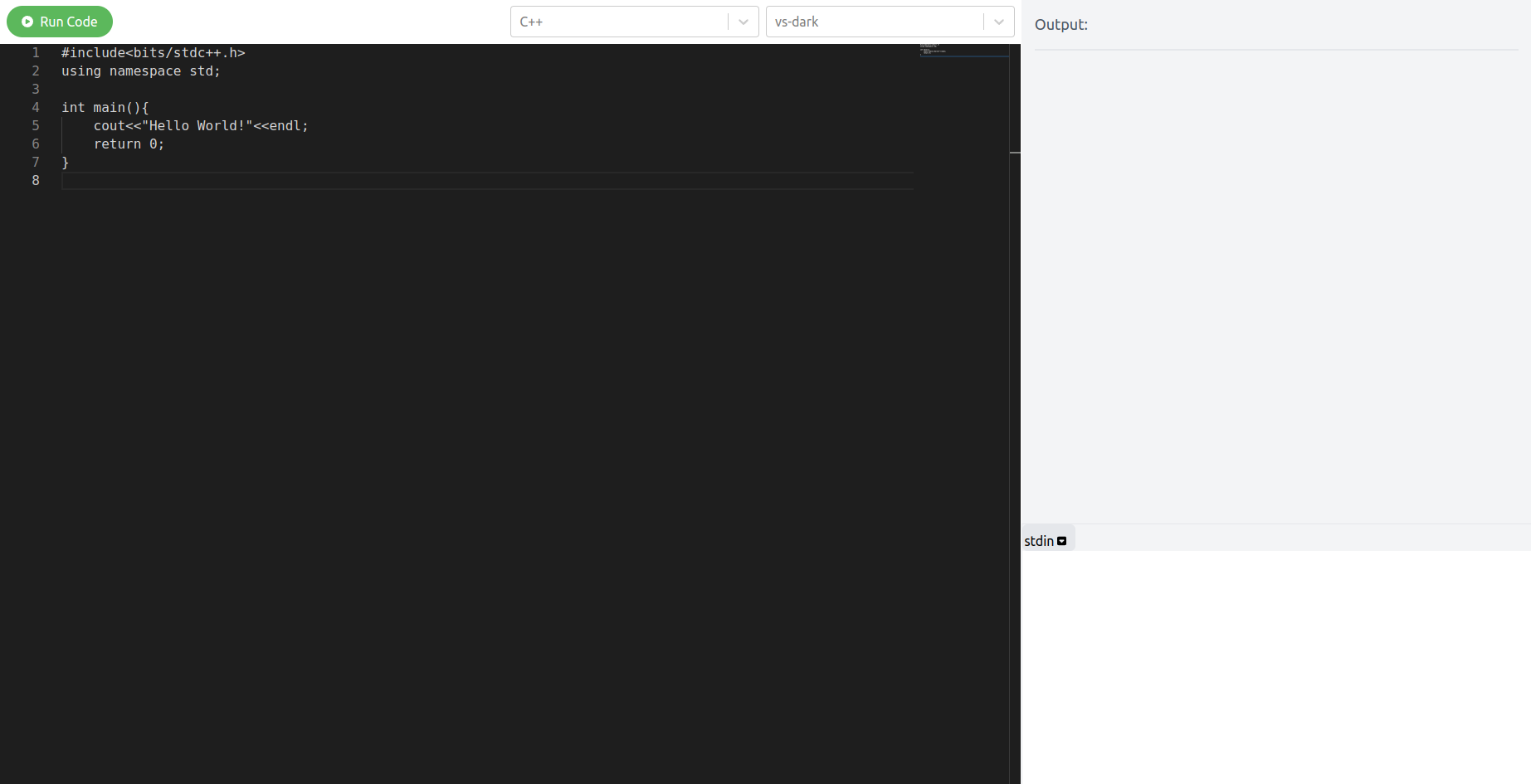 Leetcode IDE Clone
